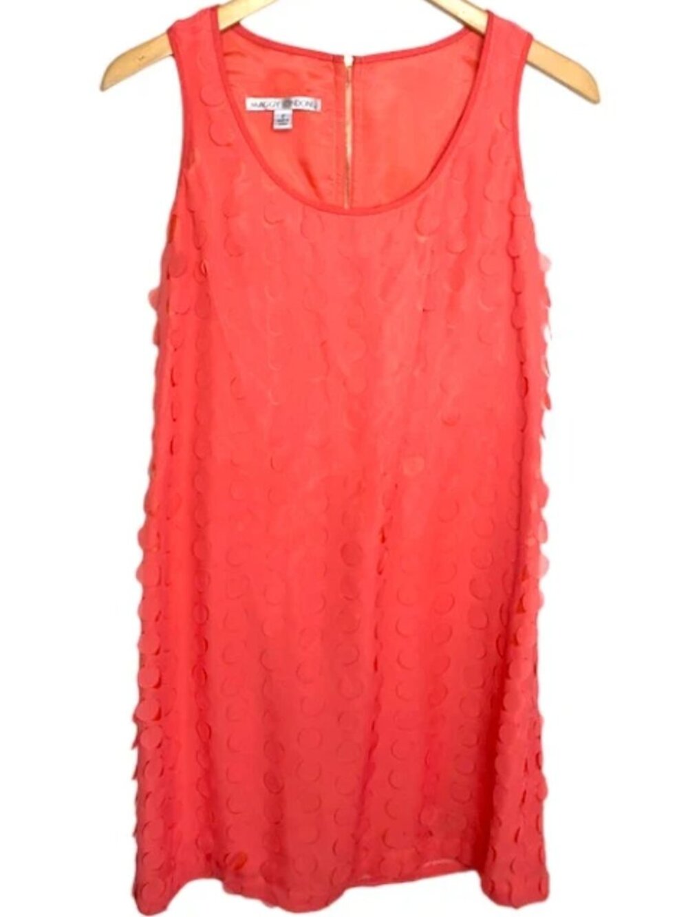 Polka Dot Ruffles Coral Dress
